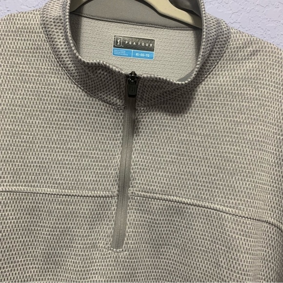 PGA Tour Gray 1/4 Zip Long Sleeve Pullover Jacket - Picture 3 of 8